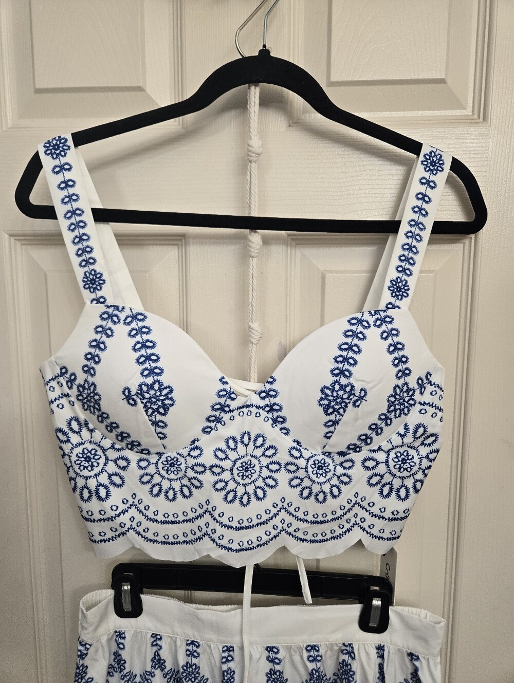 🌟SOLD🌟 NWT Commense Printed Sleeveless Tie Back Maxi Skirt Set, Large - Picture 8 of 13